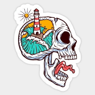 The skull island Sticker